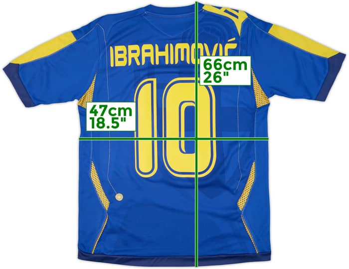 2006-08 Sweden Away Shirt Ibrahimovic #10 - 10/10 - (XL.Boys)