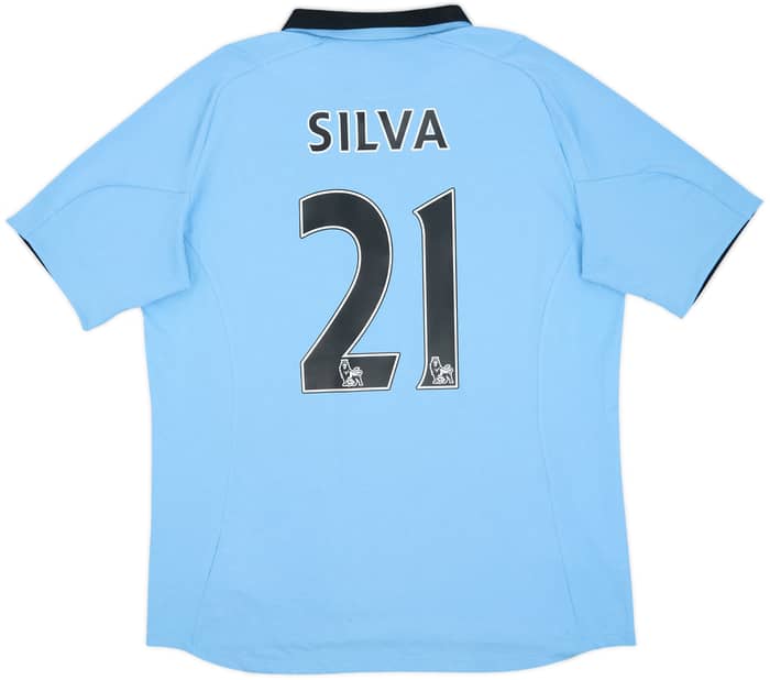 2012-13 Manchester City Home Shirt Silva #21 - 8/10 - (L)