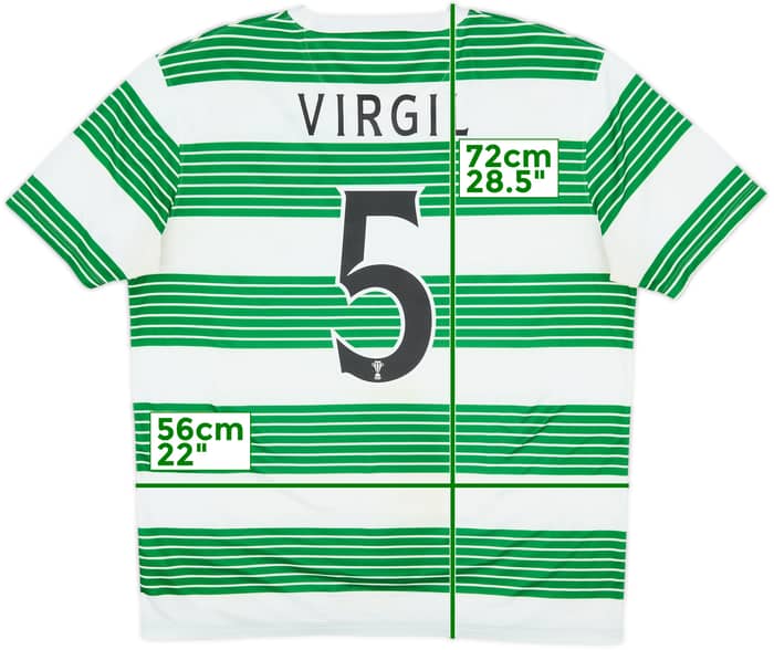 2013-15 Celtic Home Shirt Virgil #5 - 6/10 - (L)