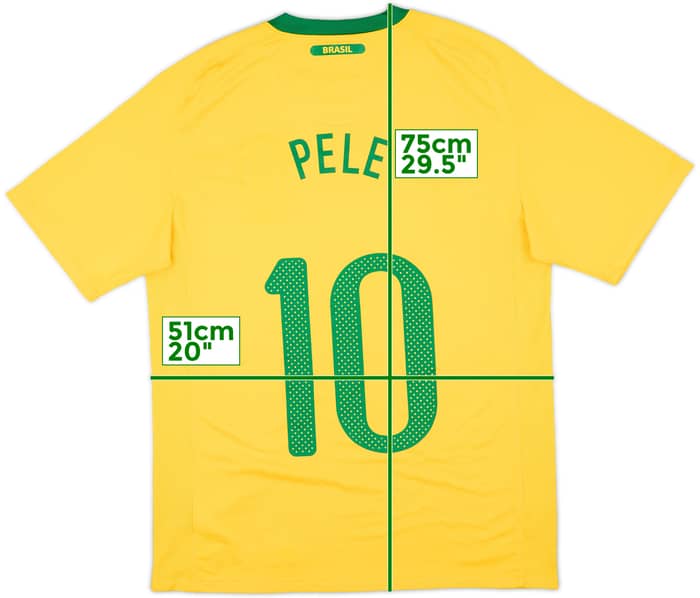 2010-11 Brazil Home Shirt Pele #10 - 10/10 - (M)