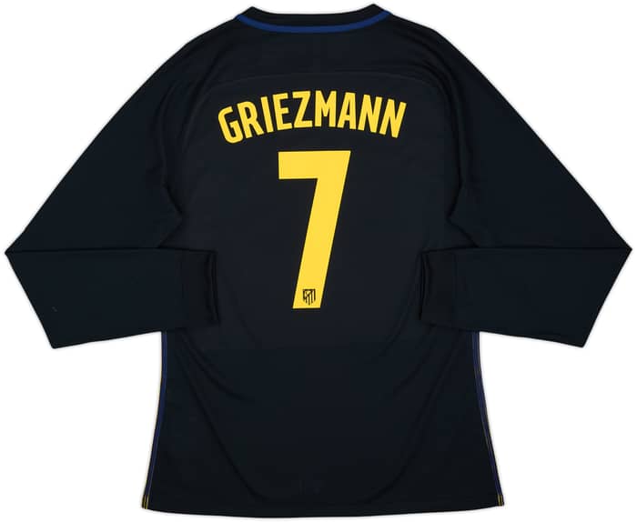 2016-17 Atletico Madrid Authentic Away L/S Shirt Griezmann #7 - 10/10 - (XL)