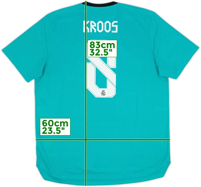 2021-22 Real Madrid Authentic Third Shirt Kroos #8 - 8/10 - (XL)