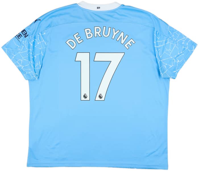 2020-21 Manchester City Home Shirt De Bruyne #17 - 8/10 - (3XL)