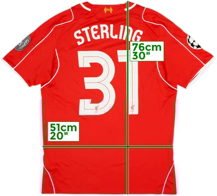 2014-15 Liverpool Home Shirt Sterling #31 - 6/10 - (L)
