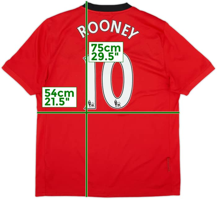 2009-10 Manchester United Home Shirt Rooney #10 - 6/10 - (L)
