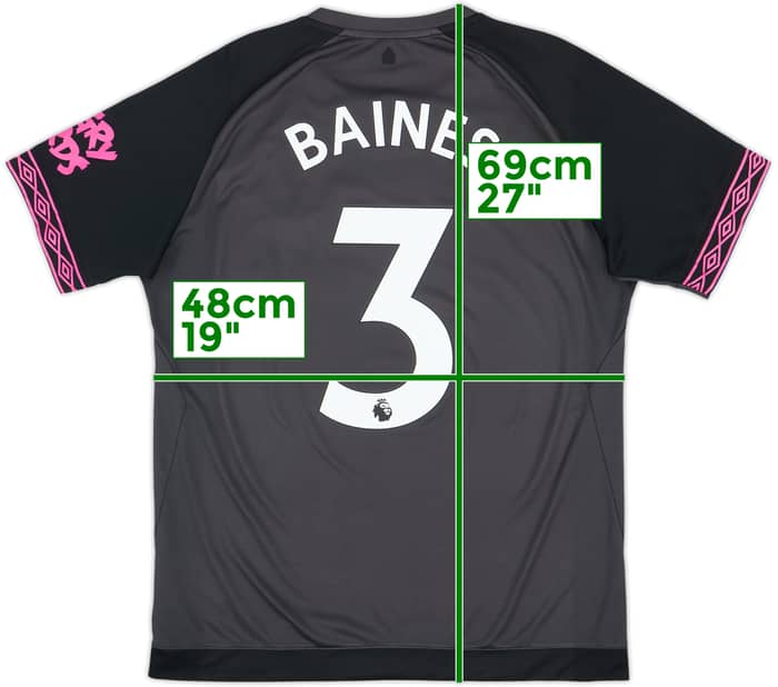 2018-19 Everton Away Shirt Baines #3 - 7/10 - (M)