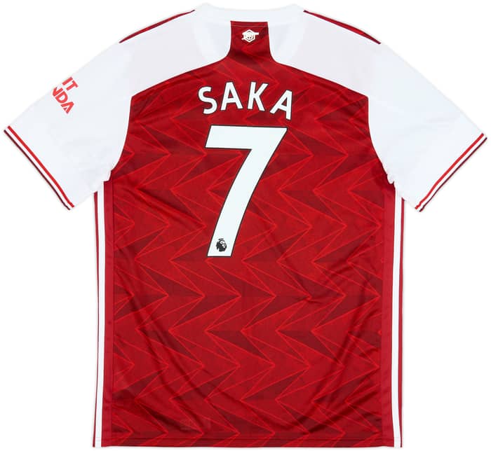 2020-21 Arsenal Home Shirt Saka #7 - 9/10 - (L)