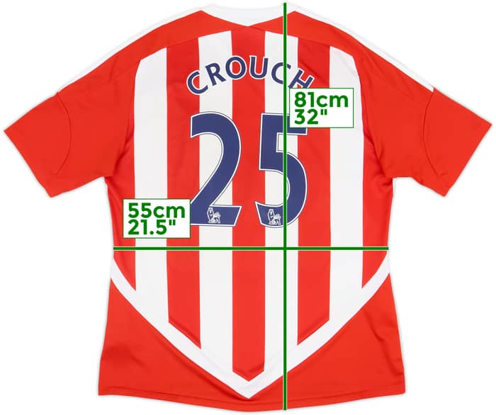 2011-12 Stoke City Home Shirt Crouch #25 - 7/10 - (XL)