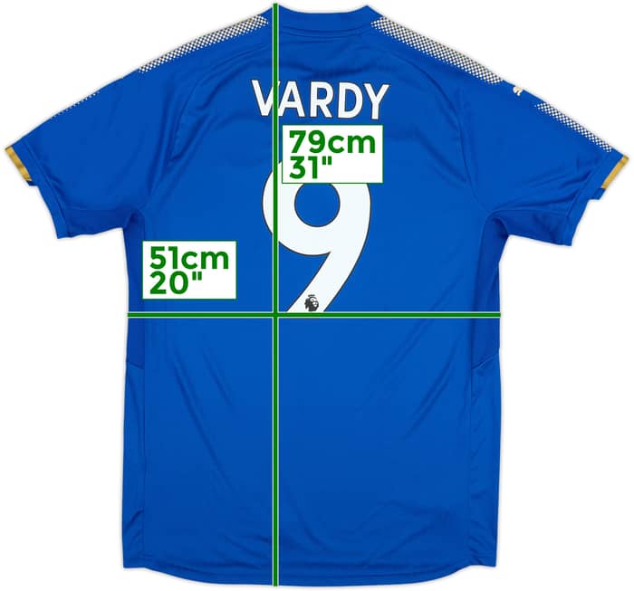 2017-18 Leicester Home Shirt Vardy #9 - 10/10 - (L)