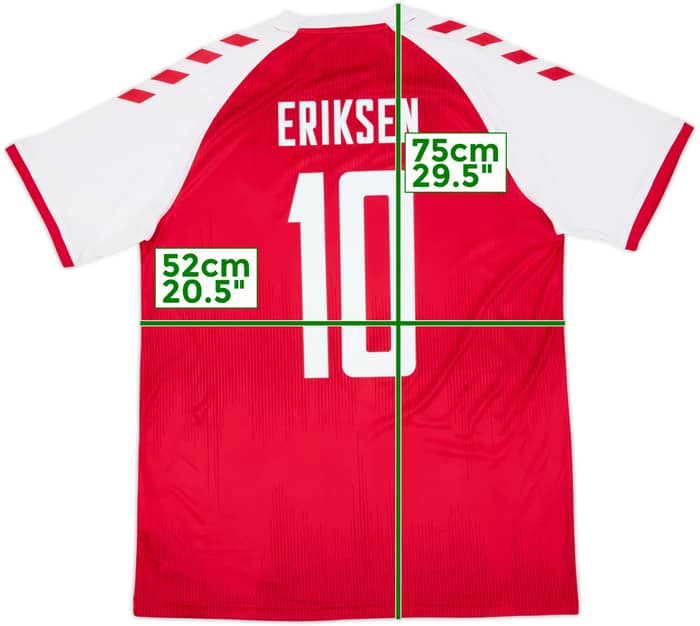 2020-21 Denmark Home Shirt Eriksen #10 - 7/10 - (L)