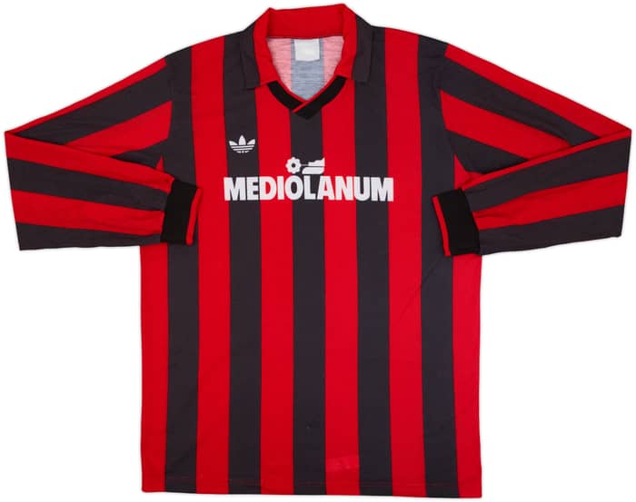 1990-91 AC Milan Home L/S Shirt - 7/10 - (L)