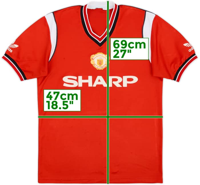 1984-86 Manchester United Home Shirt - 5/10 - (S)