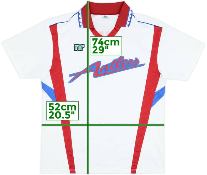 Camiseta de visitante de Kashima Antlers 1992-93 - 8/10 - (M/L)