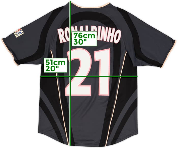 2001-02 Paris Saint-Germain Third Shirt Ronaldinho #21 - 8/10 - (S)