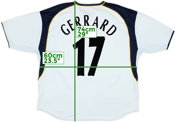 2001-03 Liverpool Away Shirt Gerrard #17 - 6/10 - (XXL)