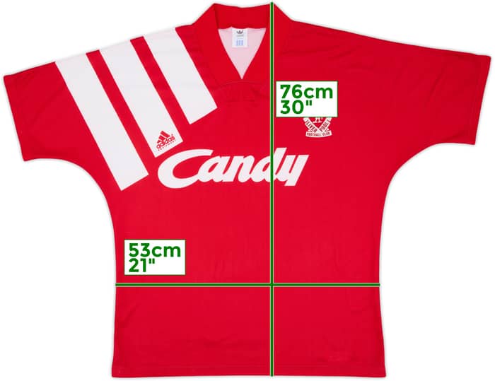 1991-92 Liverpool Home Shirt - 8/10 - (L)