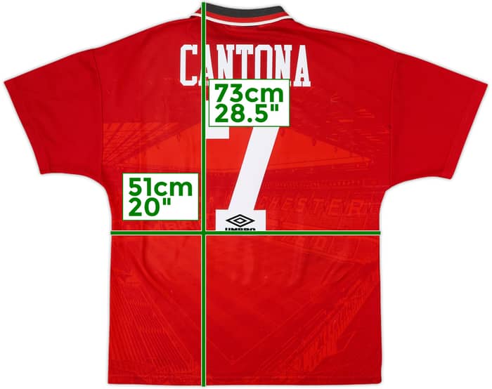 1994-96 Manchester United Home Shirt Cantona #7 - 7/10 - (M)