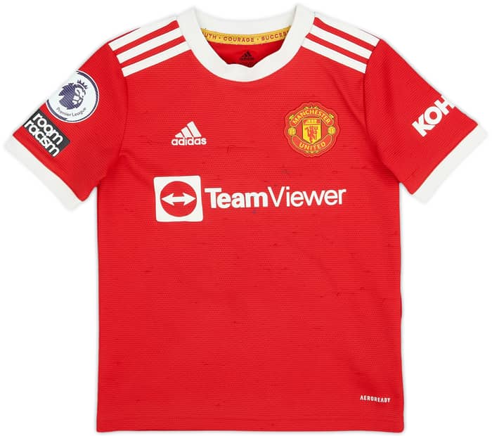 2021-22 Manchester United Home Shirt B.Fernandes #18 - 5/10 - (S.Boys)