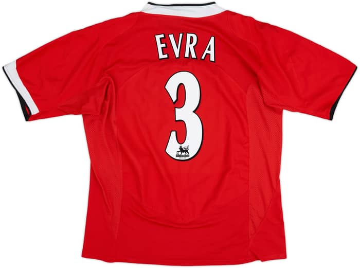 2004-06 Manchester United Home Shirt Evra #3 - 9/10 - (XL)