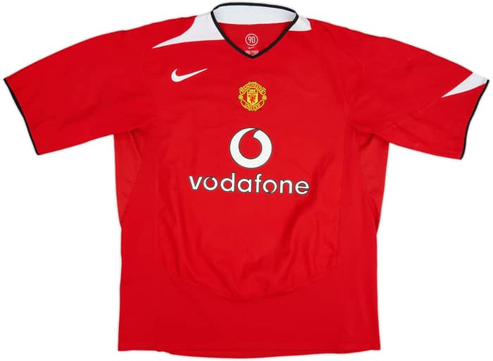 2004-06 Manchester United Home Shirt Evra #3 - 9/10 - (XL)
