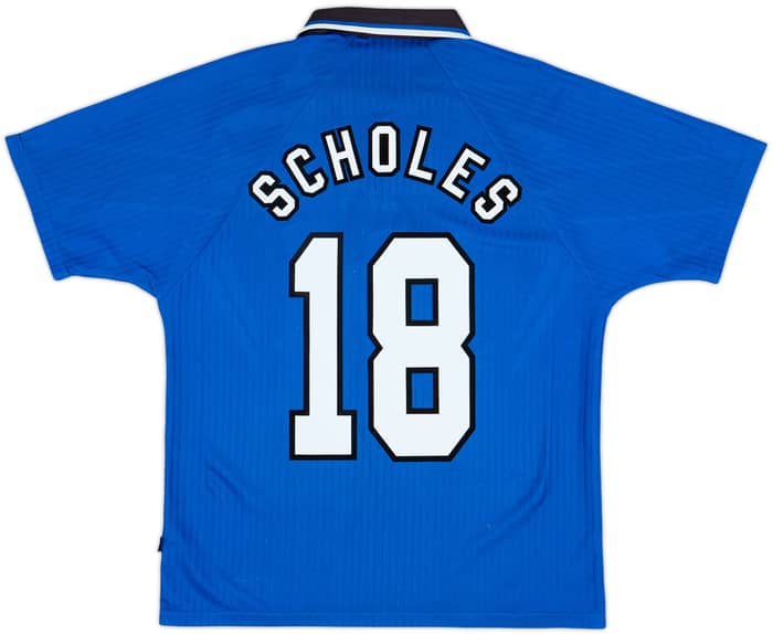 1996-98 Manchester United Third Shirt Scholes #18 - 7/10 - (M)