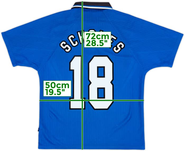 1996-98 Manchester United Third Shirt Scholes #18 - 7/10 - (M)