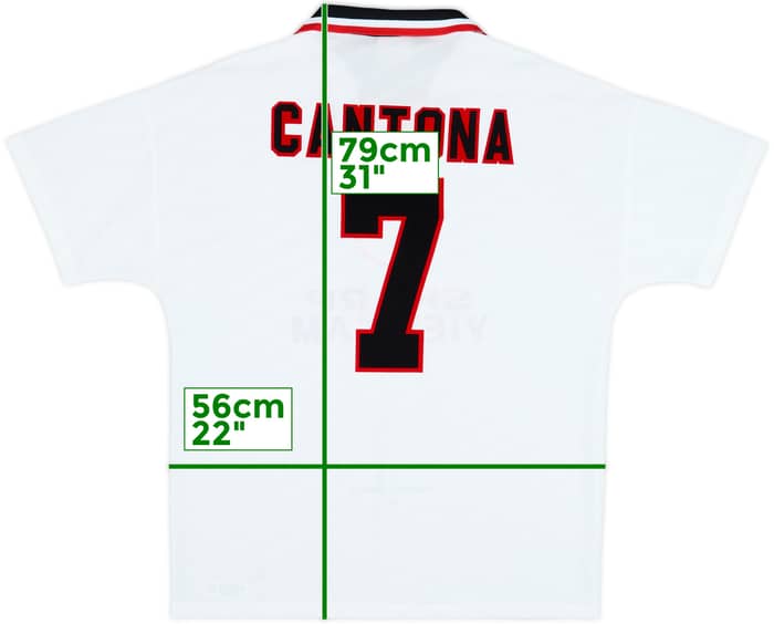 1996-97 Manchester United Away Shirt Cantona #7 - 8/10 - (L)
