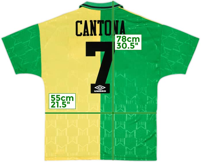 1992-94 Manchester United Third Shirt Cantona #7 - 8/10 - (L)