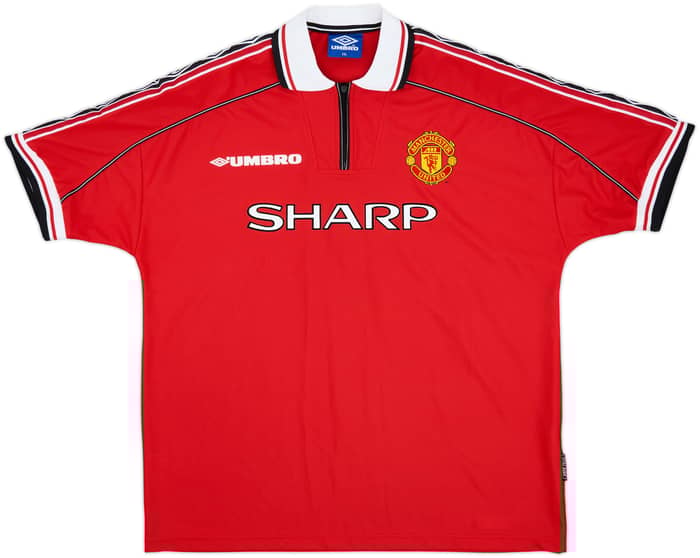 1998-00 Manchester United Home Shirt Cole #9 - 9/10 - (XXL)