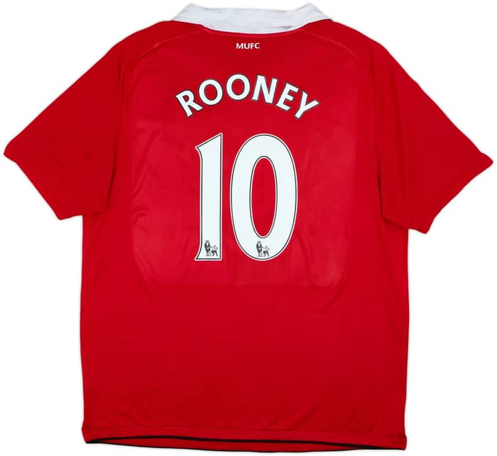 2010-11 Manchester United Home Shirt Rooney #10 - 6/10 - (XL)
