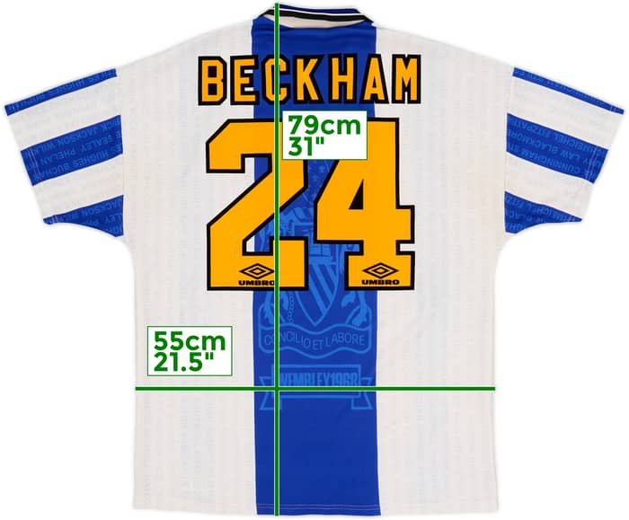 1994-96 Manchester United Third Shirt Beckham #24 - 7/10 - (L)