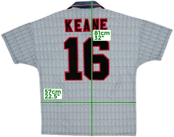 1995-96 Manchester United Away Shirt Keane #16 - 8/10 - (XL)