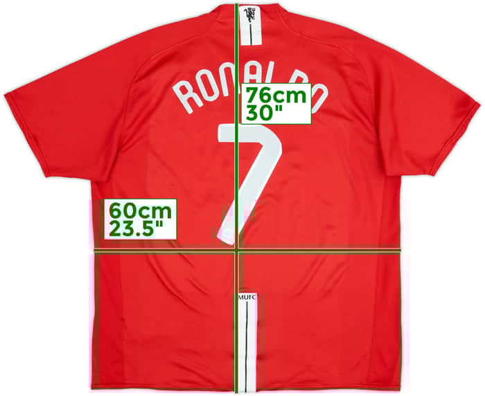 2007-09 Manchester United Home Shirt Ronaldo #7 - 7/10 - (XXL)