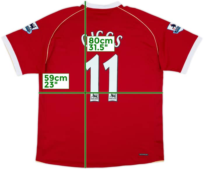 2006-07 Manchester United Home Shirt Giggs #11 - 8/10 - (XL)