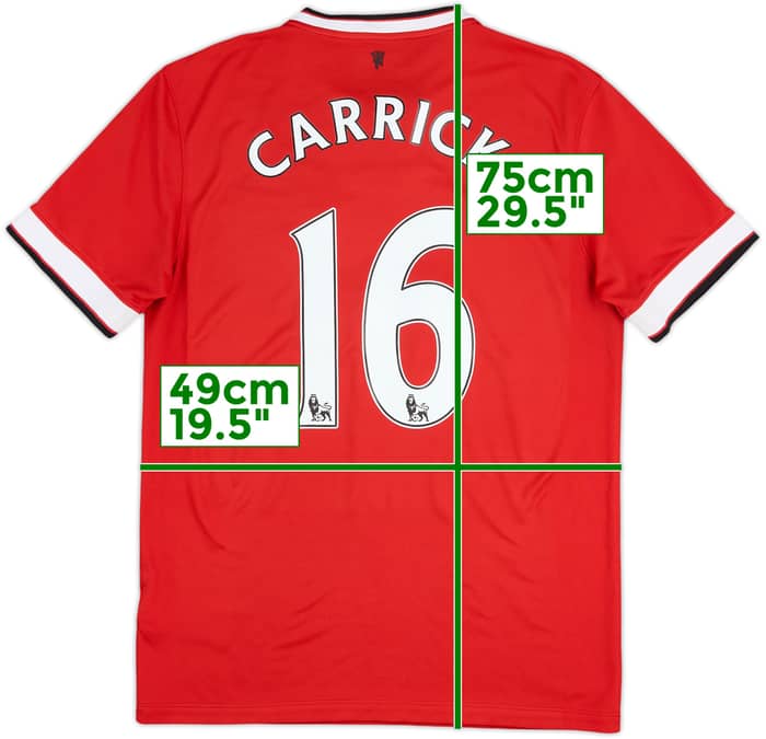 2014-15 Manchester United Home Shirt Carrick #16 - 6/10 - (M)