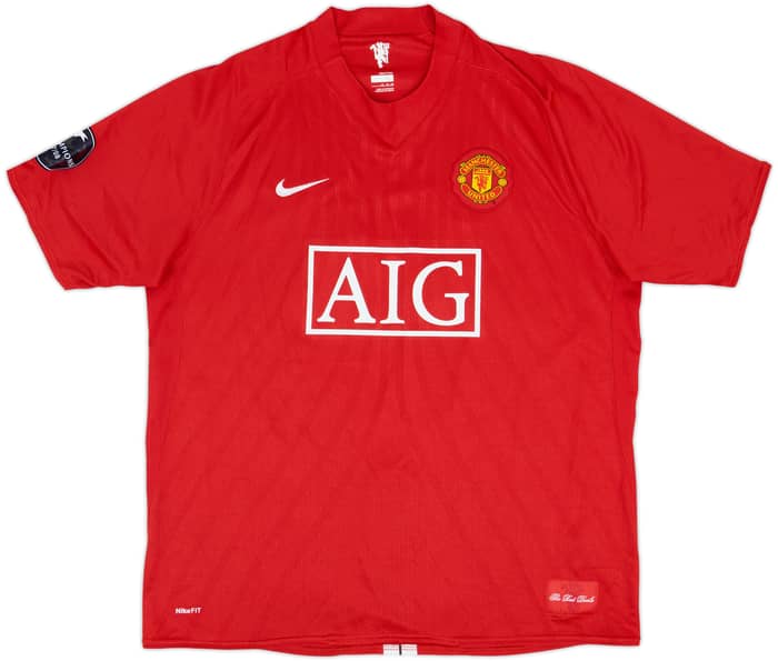 2007-09 Manchester United Home Shirt Scholes #18 - 8/10 - (XL)