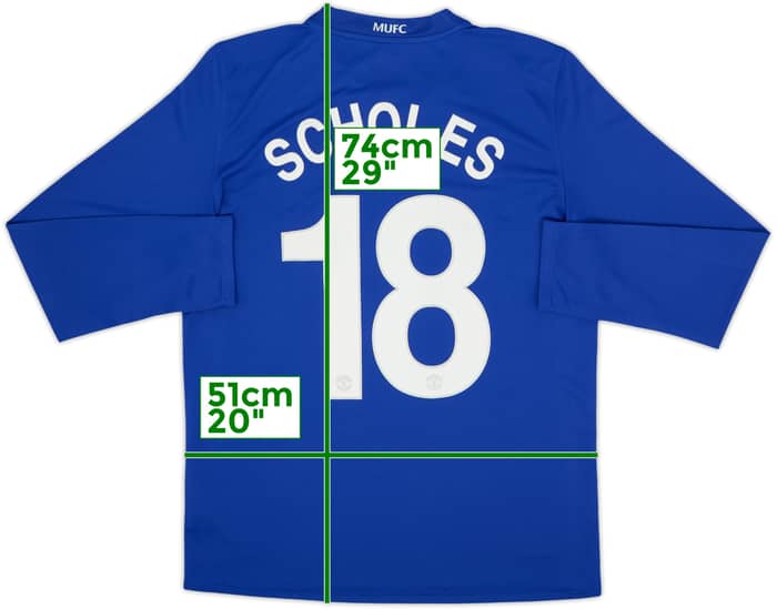 2008-09 Manchester United Third L/S Shirt Scholes #18 - 7/10 - (M)
