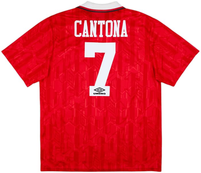 1992-94 Manchester United Home Shirt Cantona #7 - 8/10 - (XL)