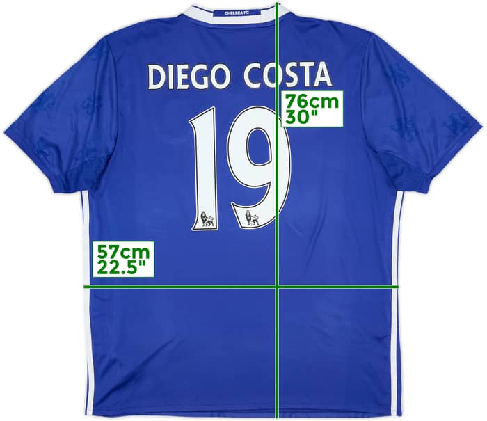 2016-17 Chelsea Home Shirt Diego Costa #19 - 6/10 - (XL)