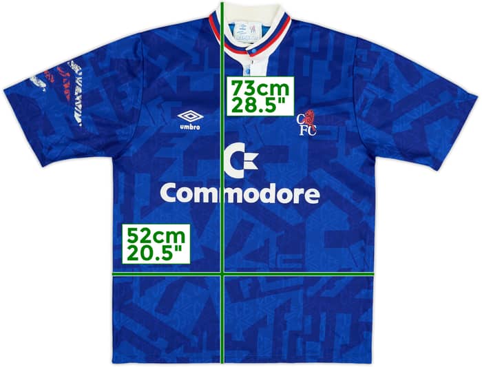 1991-93 Chelsea Home Shirt - 7/10 - (L)