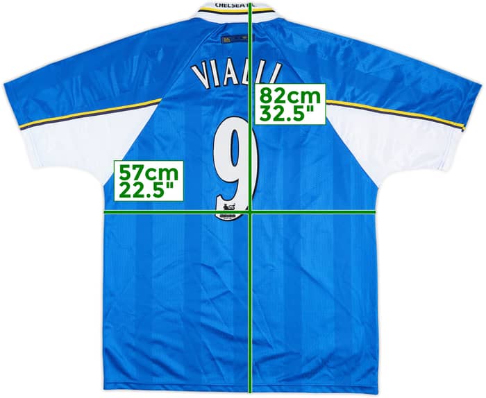 1997-99 Chelsea Home Shirt Vialli #9 - 8/10 - (XL)