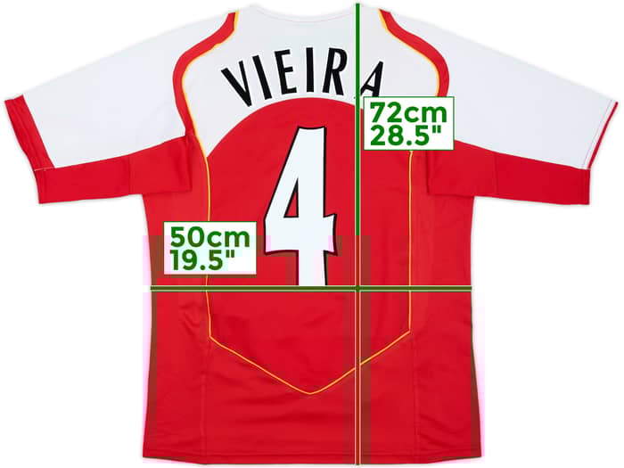 2004-05 Arsenal Home Shirt Vieira #4 - 9/10 - (M)