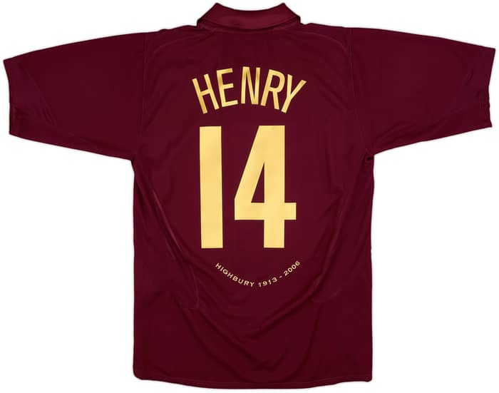 2005-06 Arsenal Home Shirt Henry #14 - 6/10 - (L)