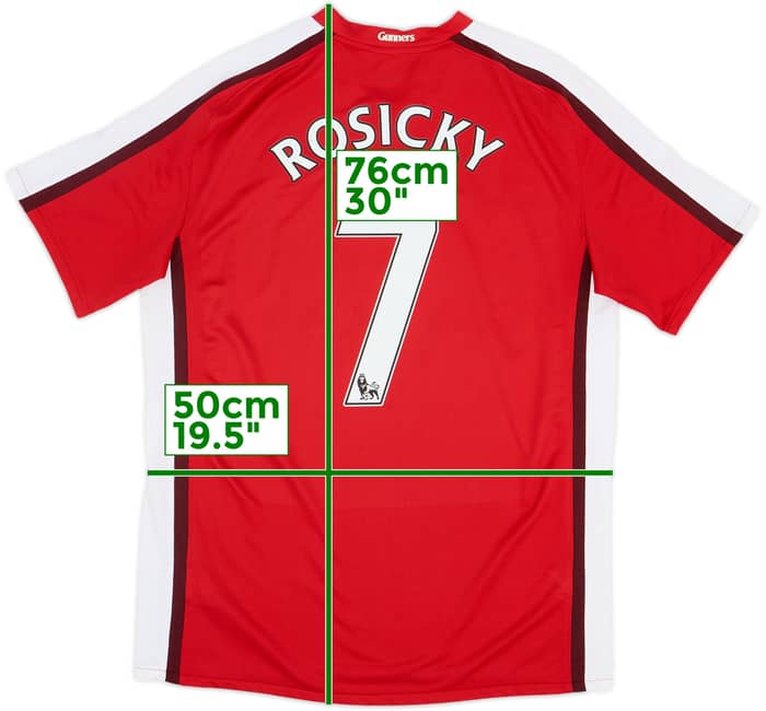 2008-10 Arsenal Home Shirt Rosicky #7 - 9/10 - (M)