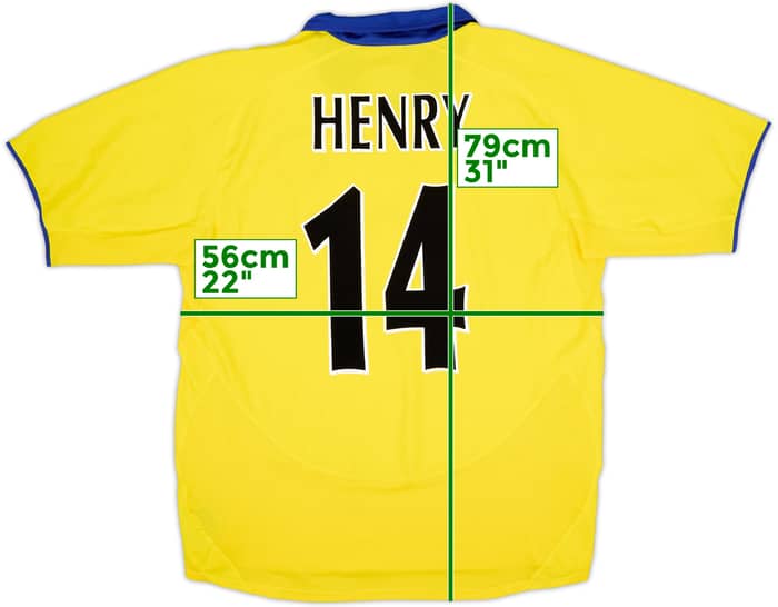 2003-05 Arsenal Away Shirt Henry #14 - 9/10 - (L)