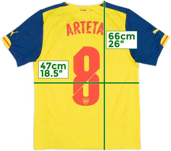 2014-15 Arsenal Away Shirt Arteta #8 - 6/10 - (S)