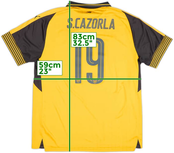 2016-17 Arsenal Away Shirt S.Cazorla #19 - 7/10 - (XXL)