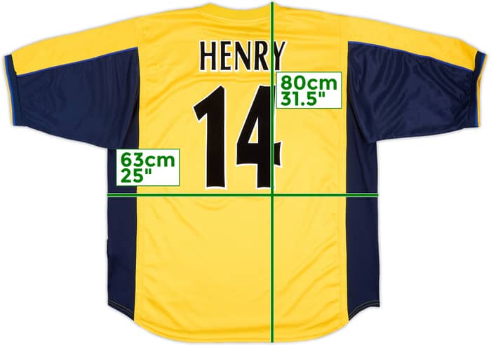 1999-01 Arsenal Away Shirt Henry #14 - 8/10 - (XXL)