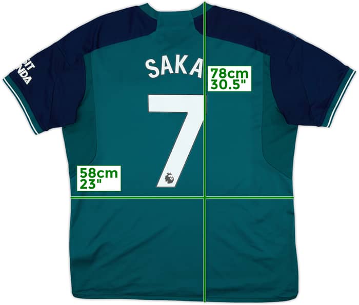 2023-24 Arsenal Third Shirt Saka #7 - 9/10 - (XL)