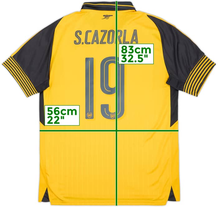 2016-17 Arsenal Away Shirt S.Cazorla #19 - 9/10 - (XL)